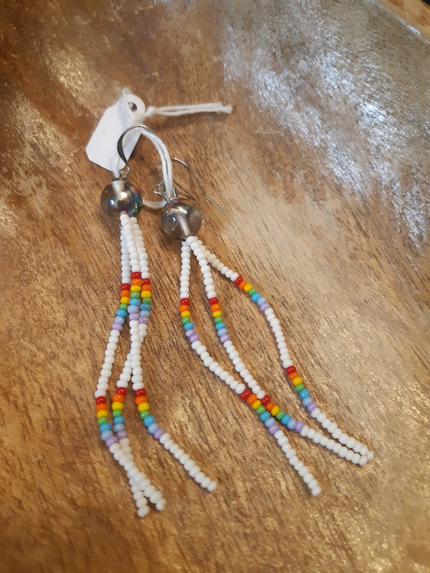 Rainbow lined white ear spaghetti