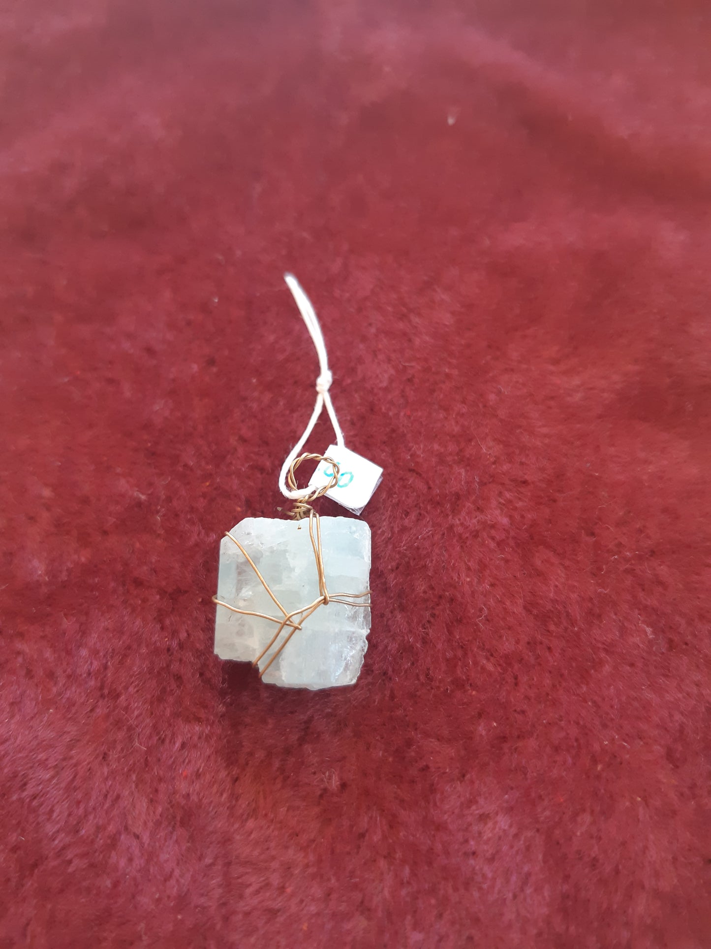 aquamarine wire wrapped pendants