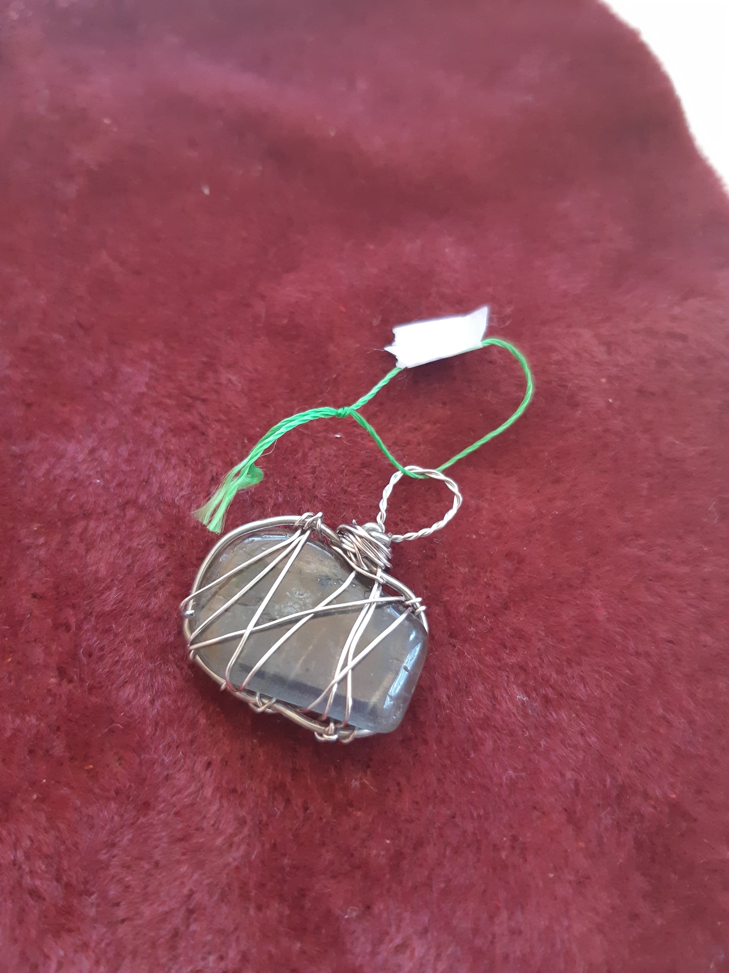 Labadorite wire wrapped pendants