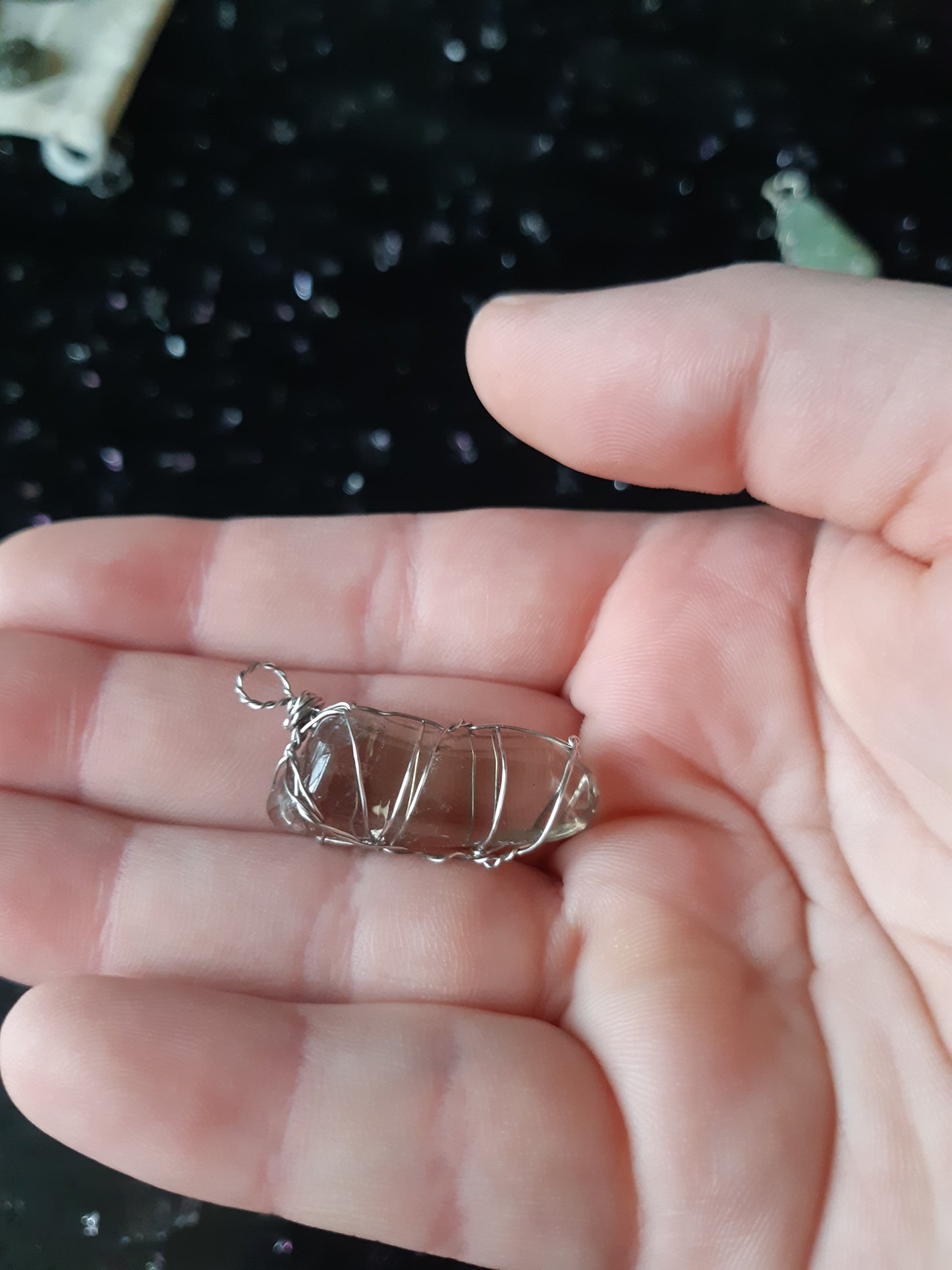 Smokey quartz wire wrapped pendants