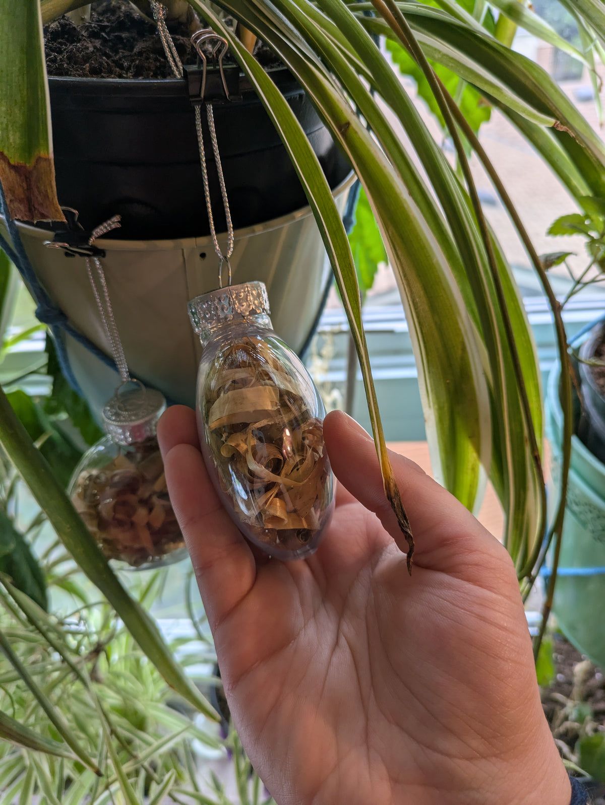 Golden Birch Bark Ornaments