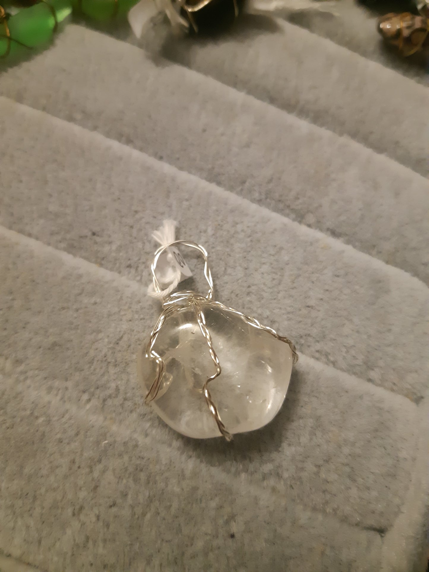 quartz wire wrapped pendants
