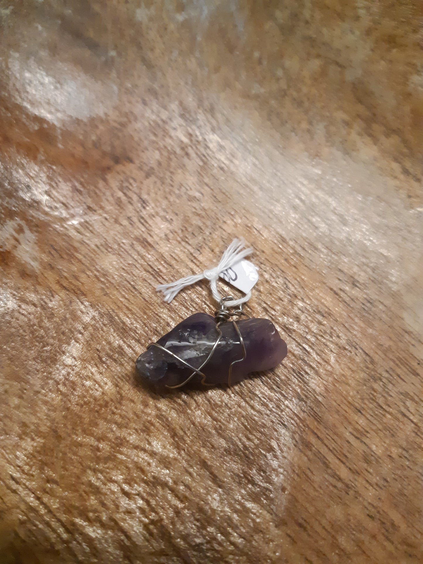 amethyst wire wrapped pendants