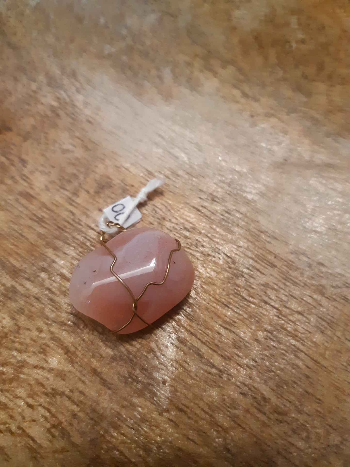 rhodochrosite wire wrapped pendants
