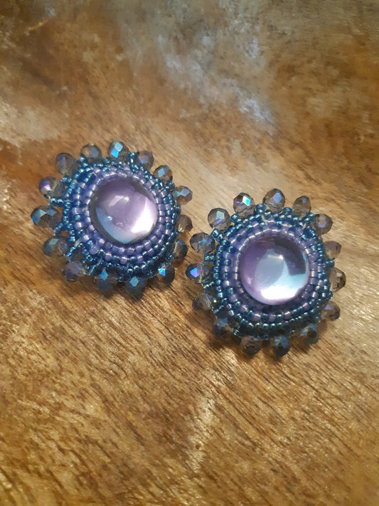 Purples iridescent shiny studs
