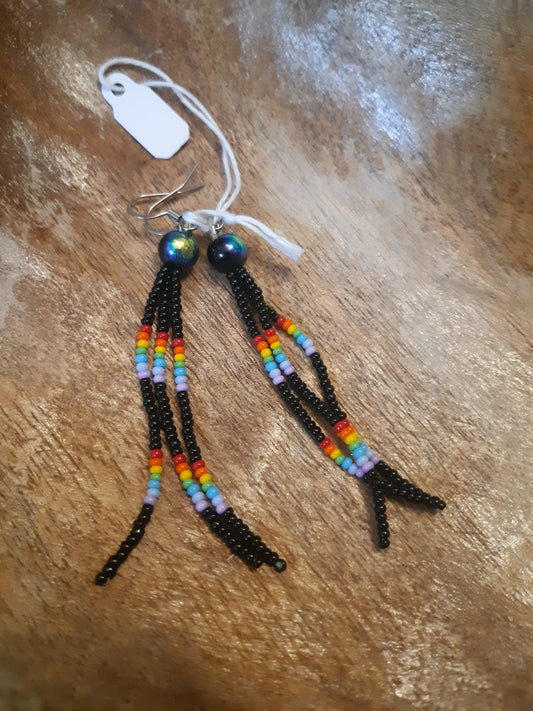 Rainbow lined black ear spaghetti