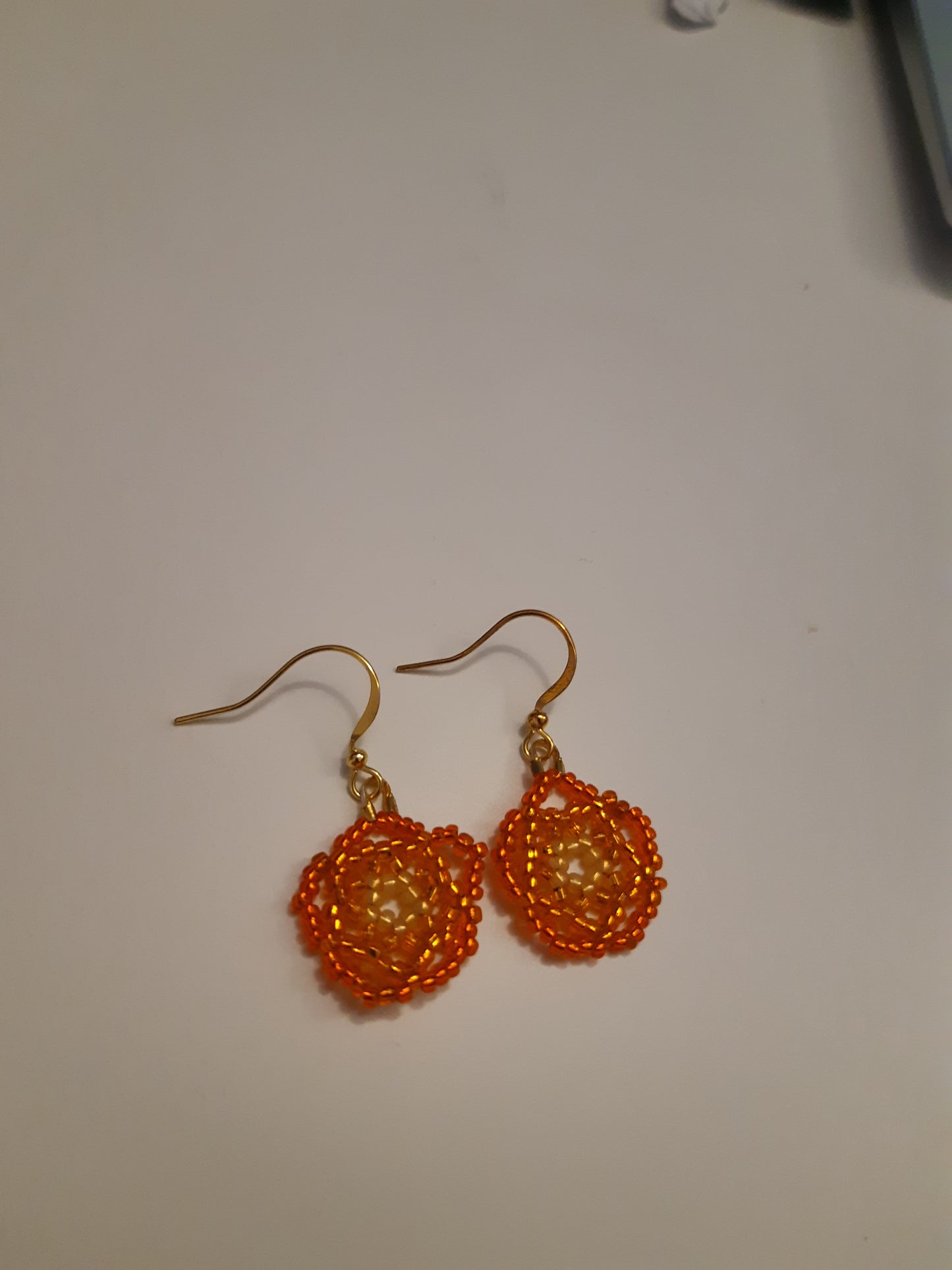 Ombre Silverlined Orange woven stars