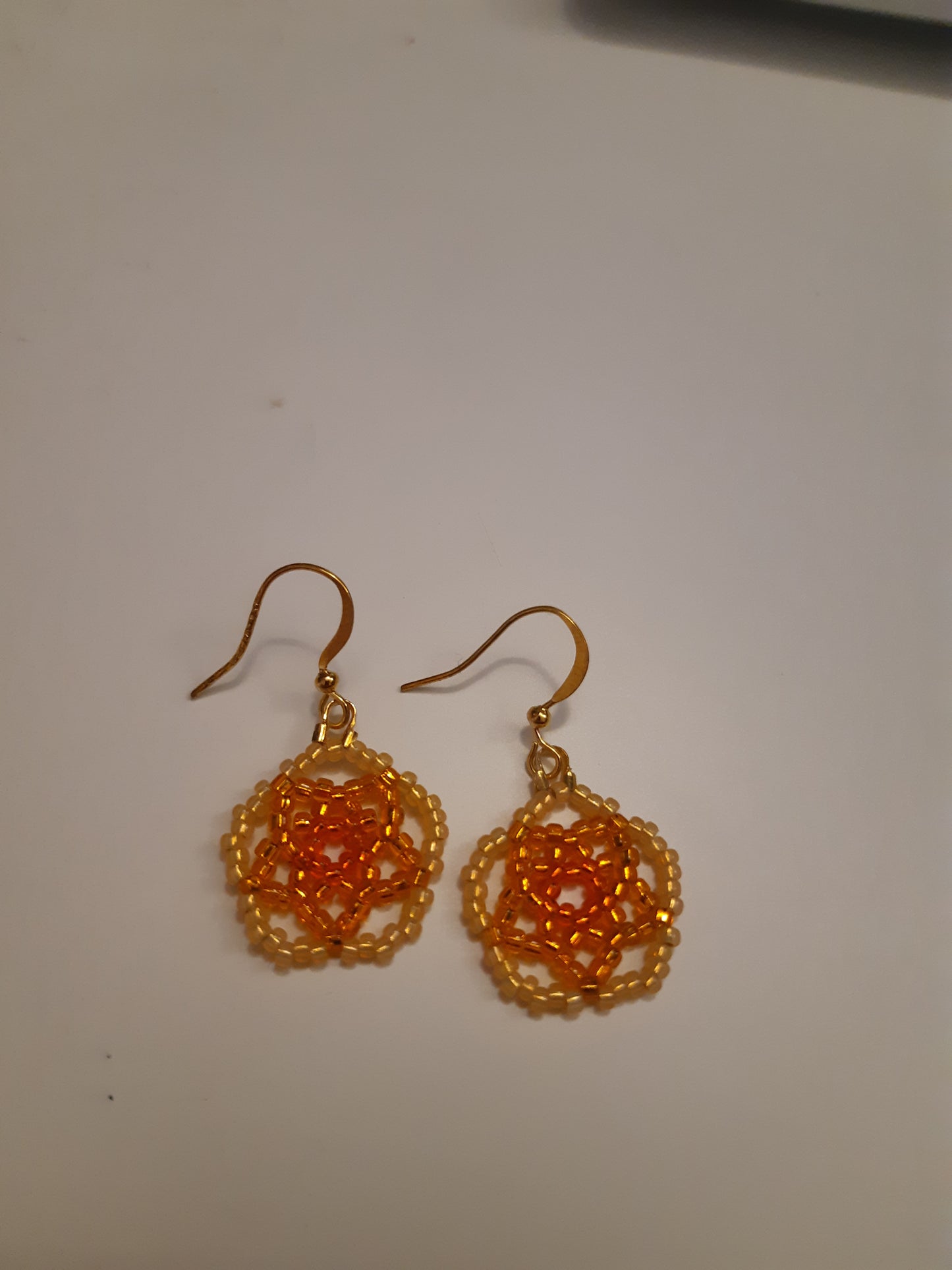 Ombre Silverlined Orange woven stars