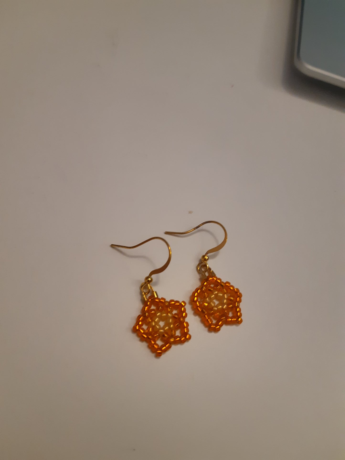 Ombre Silverlined Orange woven stars