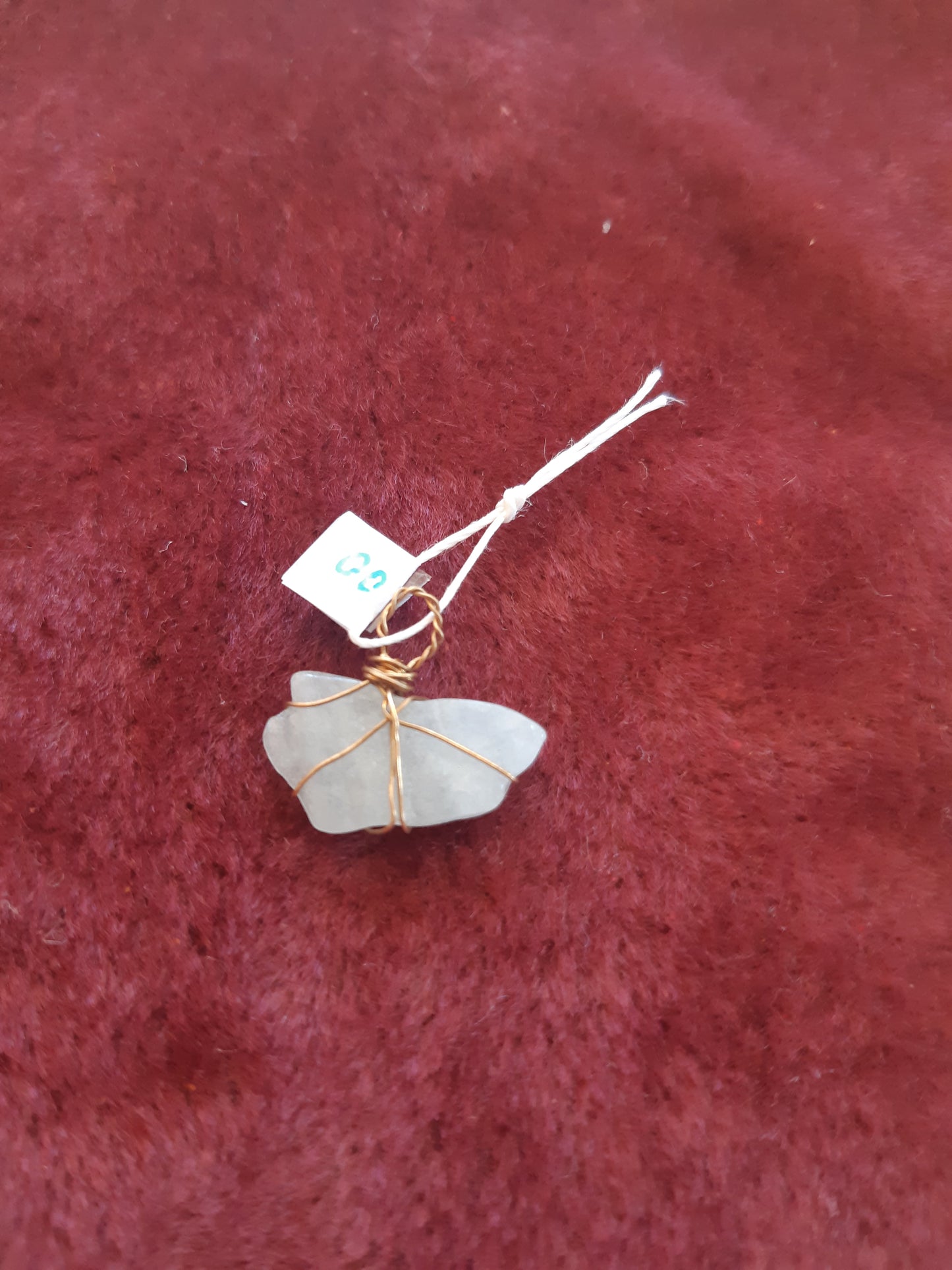 aquamarine wire wrapped pendants