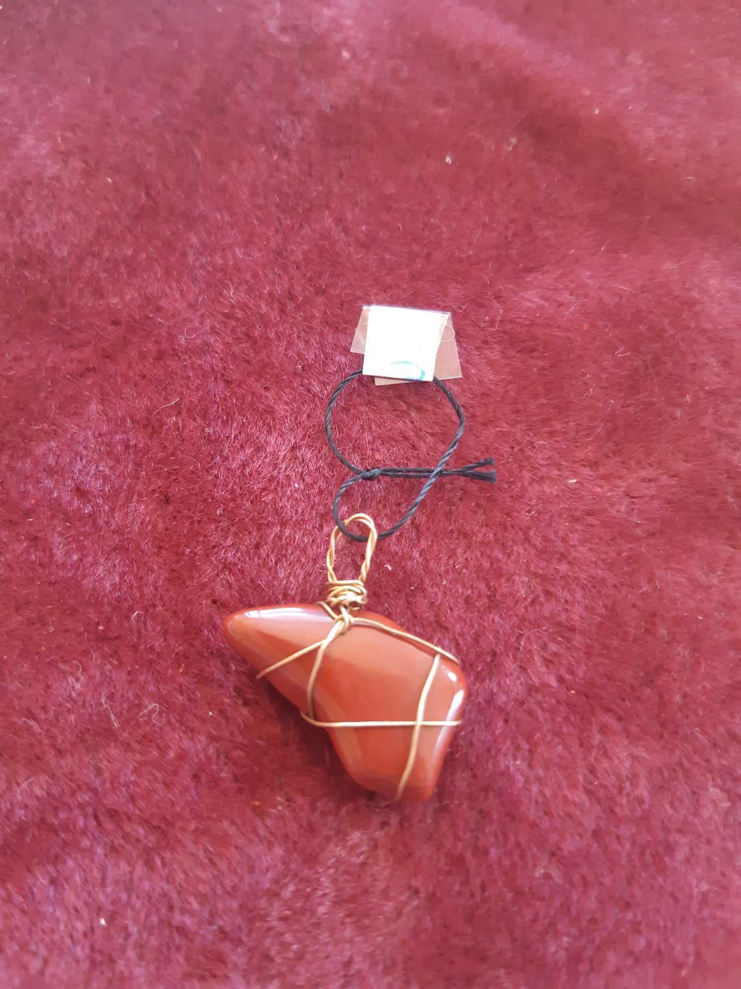 red jasper wire wrapped pendants