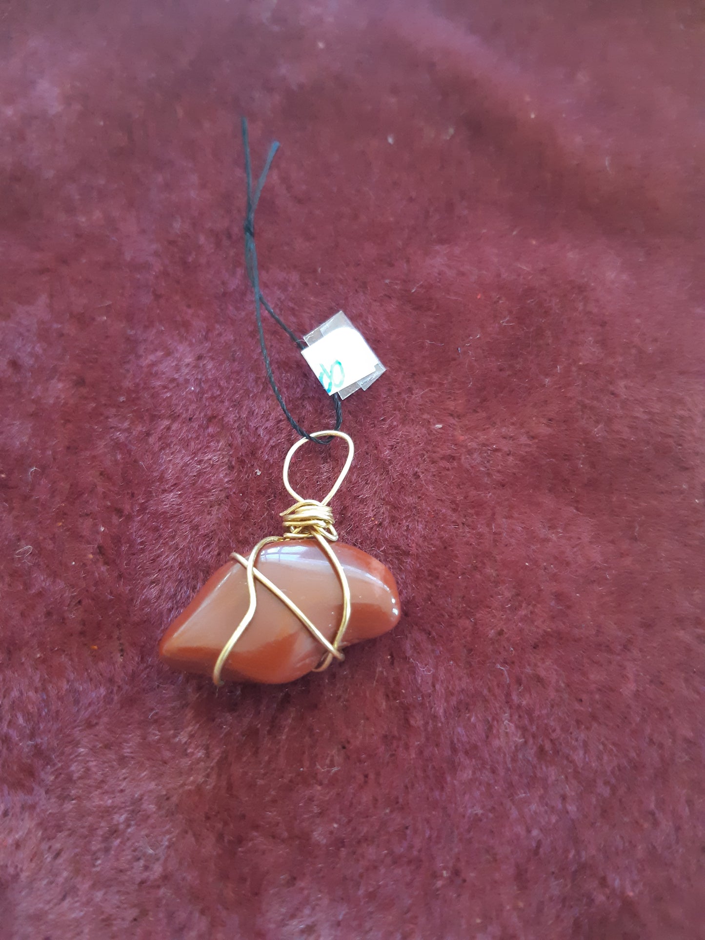 red jasper wire wrapped pendants