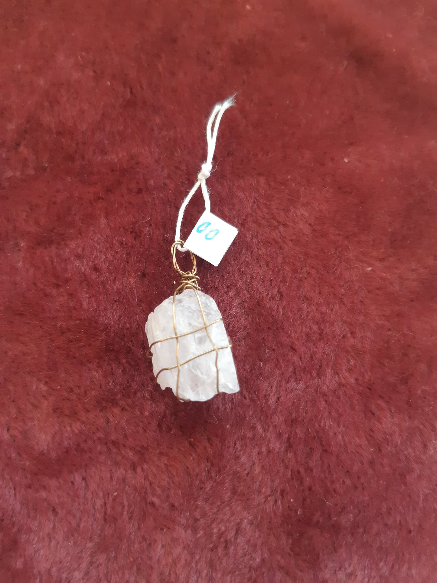 rose quartz wire wrapped pendants