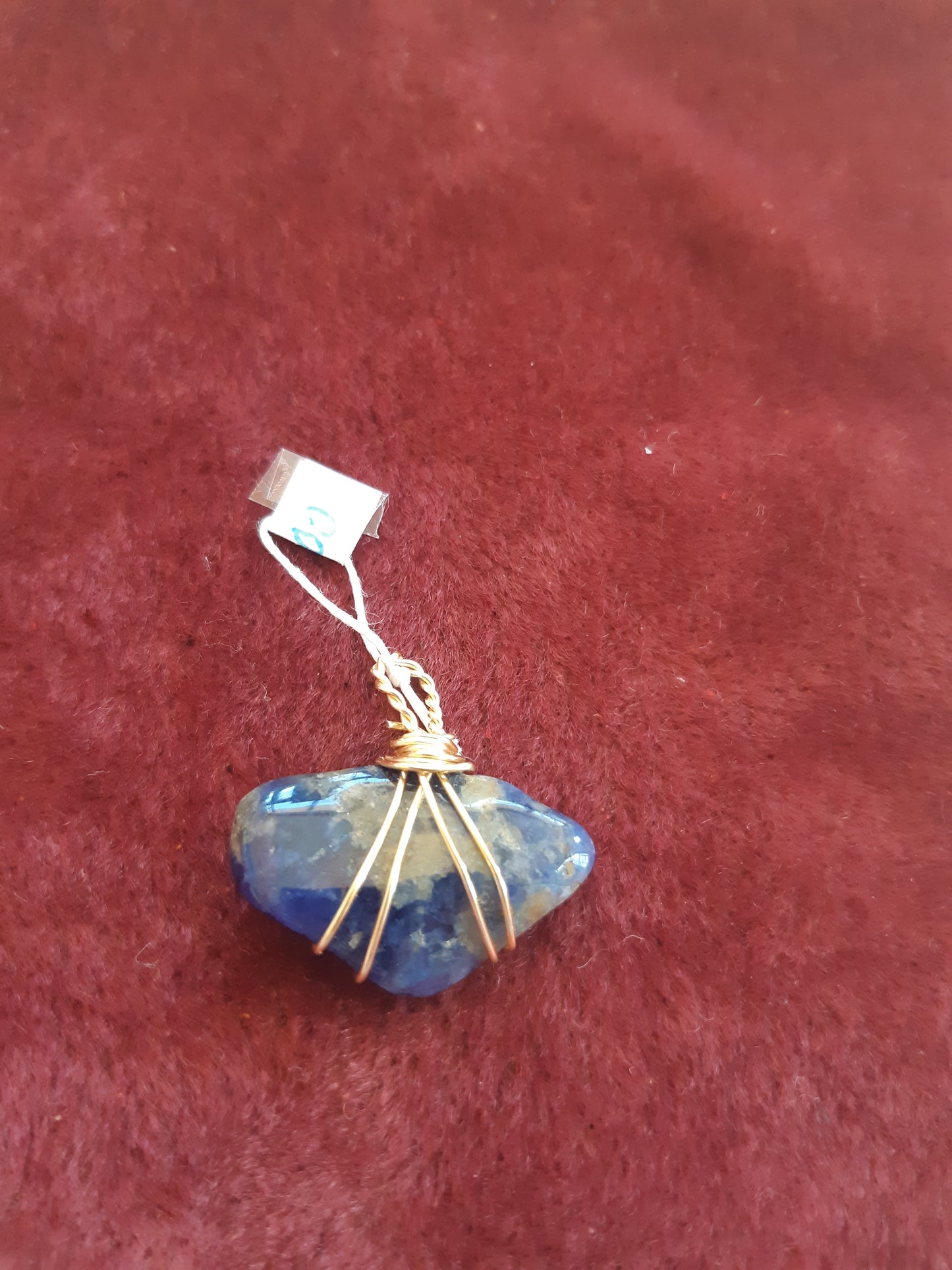 sodalite wire wrapped pendants