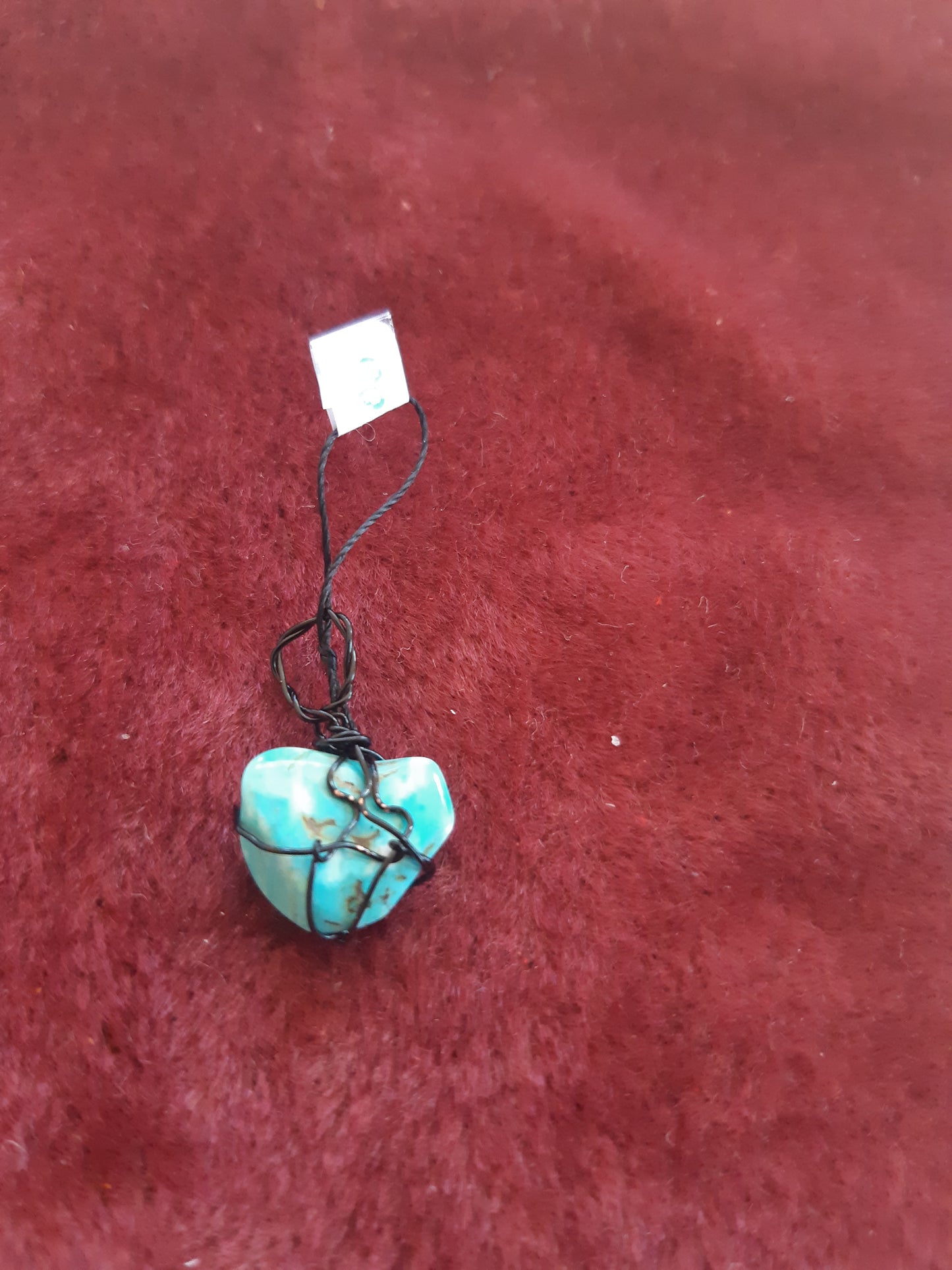turquoise wire wrapped pendants