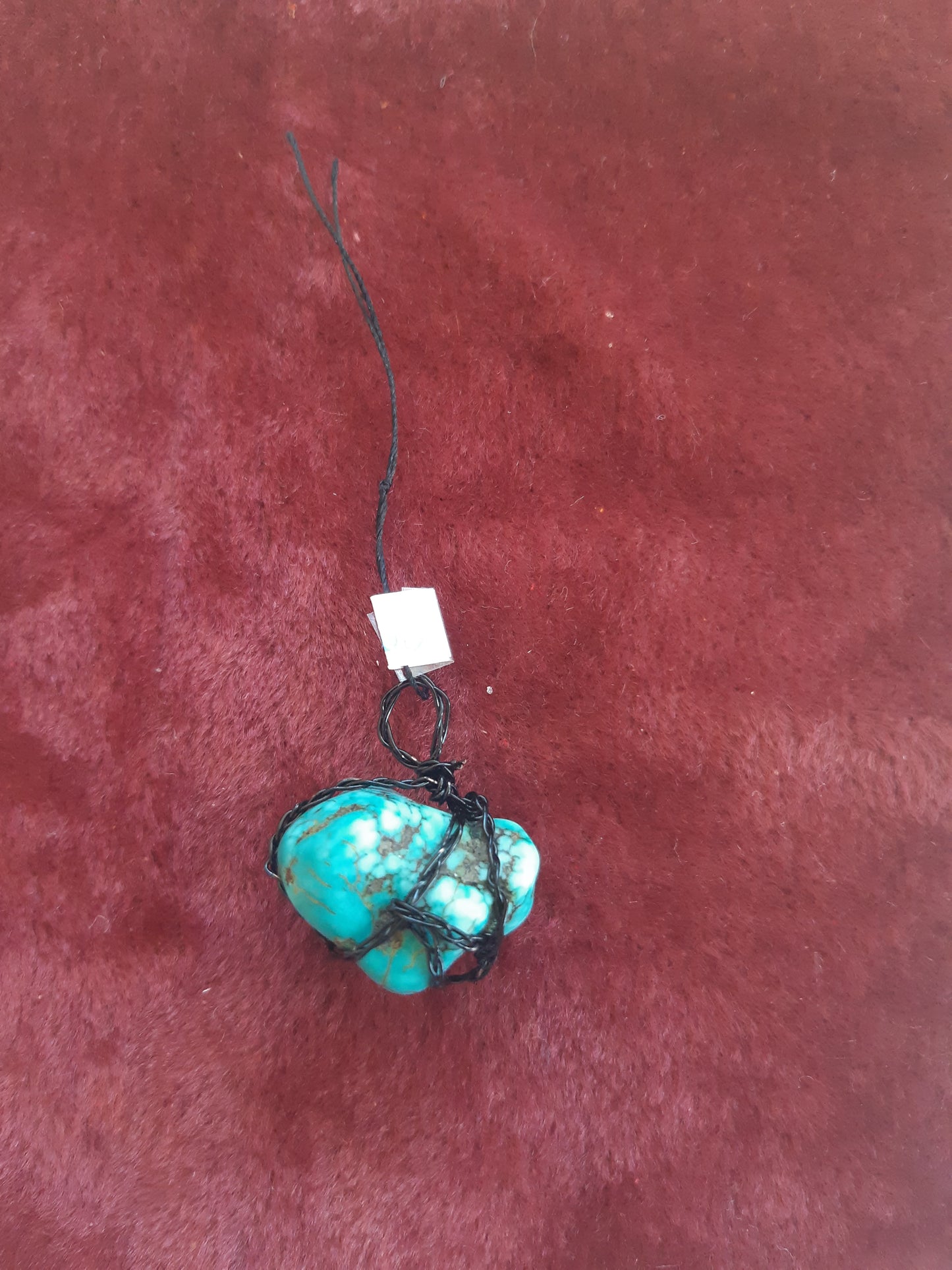 turquoise wire wrapped pendants