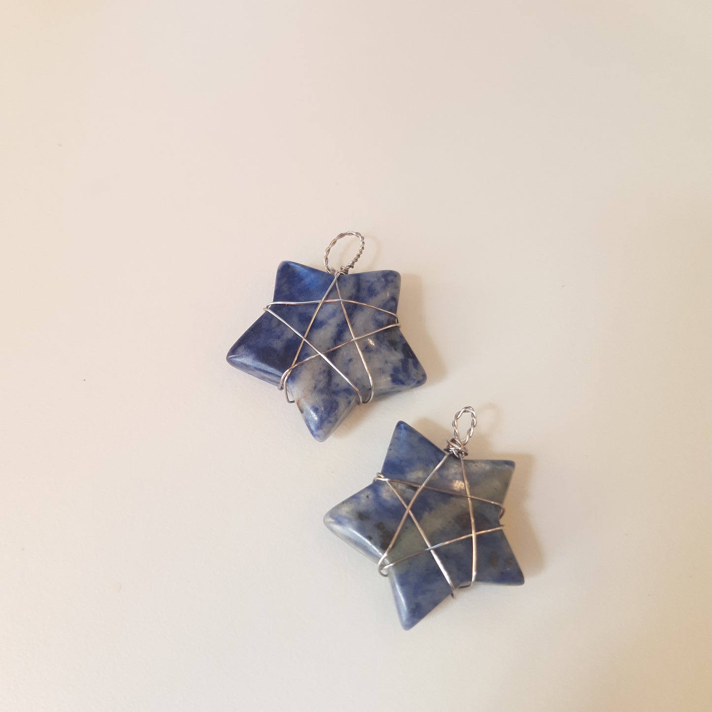 Wire-wrapped star pendants