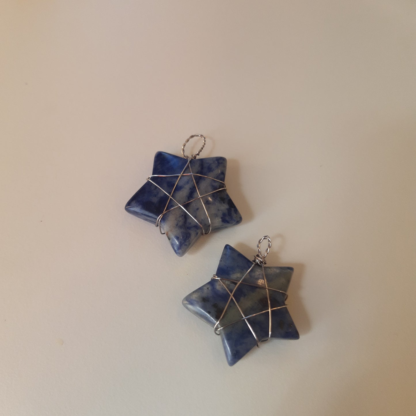 Wire-wrapped star pendants