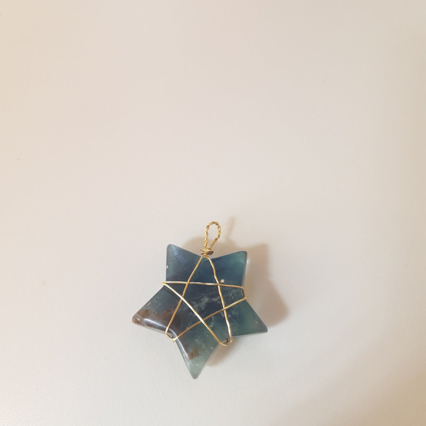 Wire-wrapped star pendants