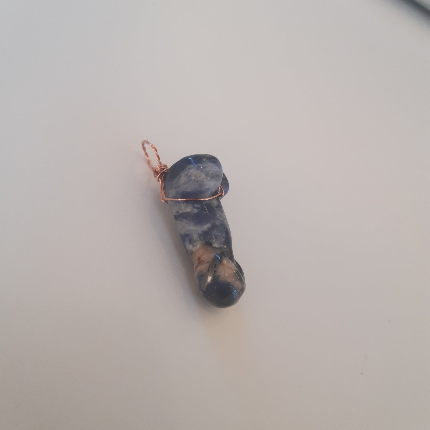 wire wrapped gemstone peen pendants