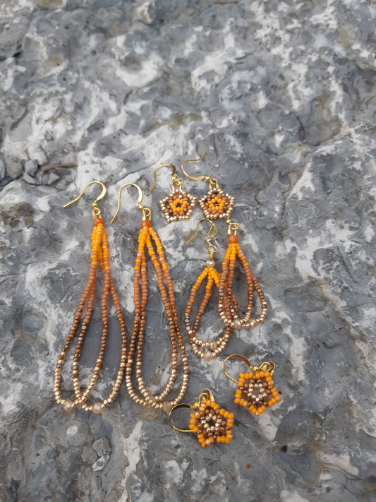 Pumpkin Spice Latte woven stars