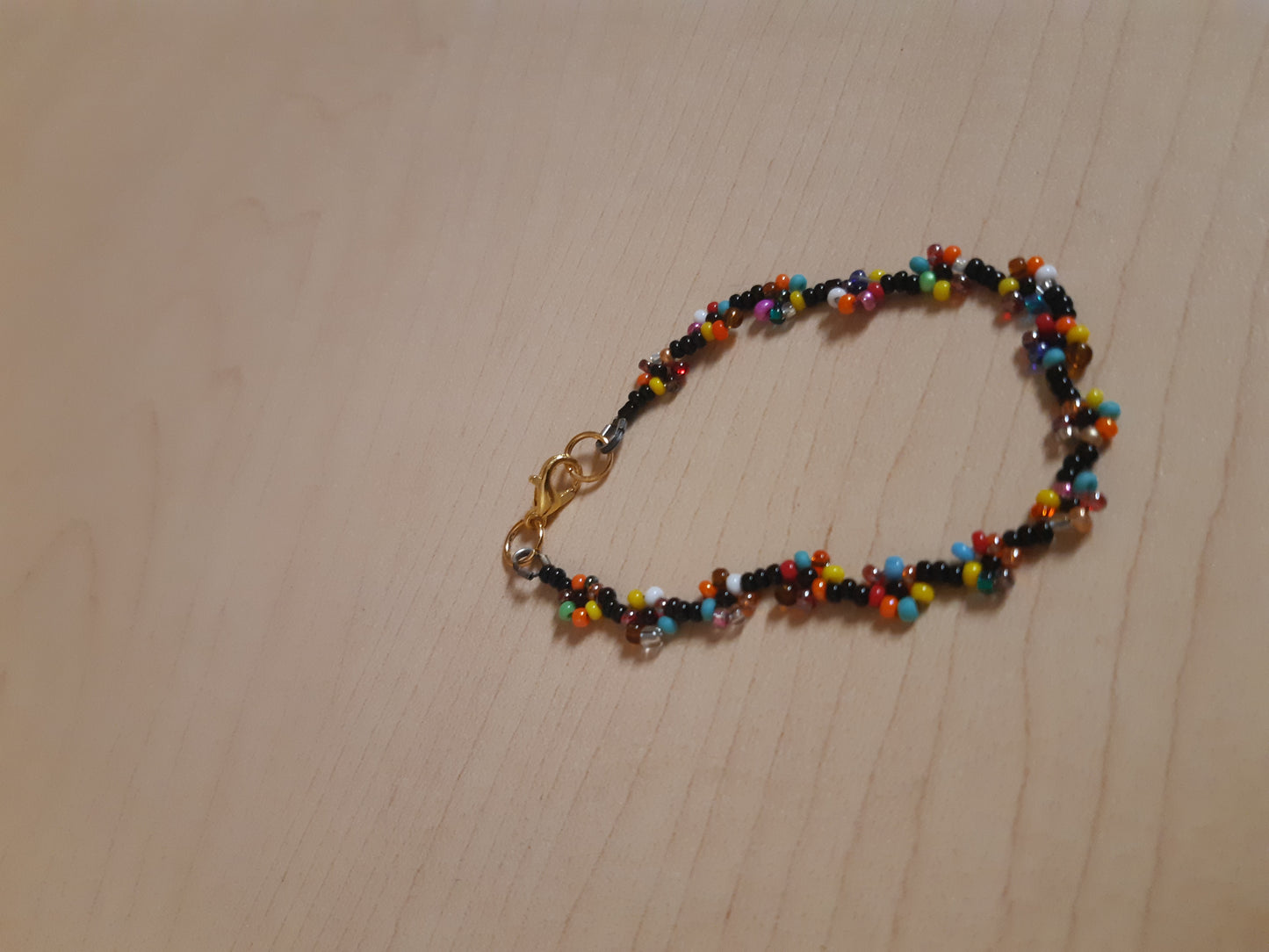 Bead soup daisy chain bracelets