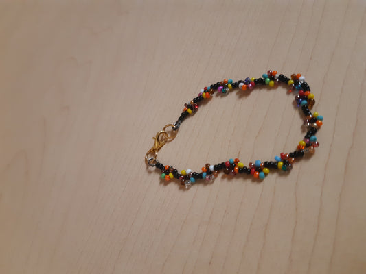 Bead soup daisy chain bracelets