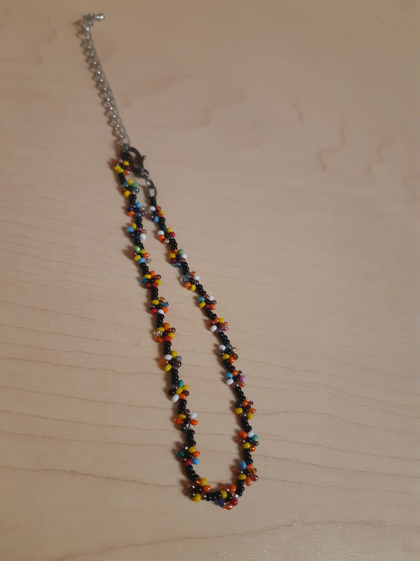 Bead soup daisy chain choker