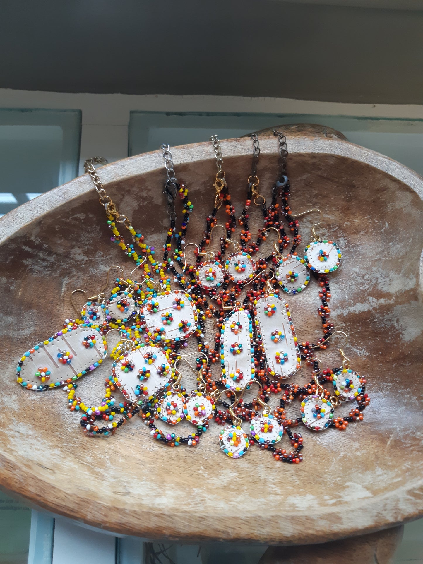 Bead soup mini birch bark flats