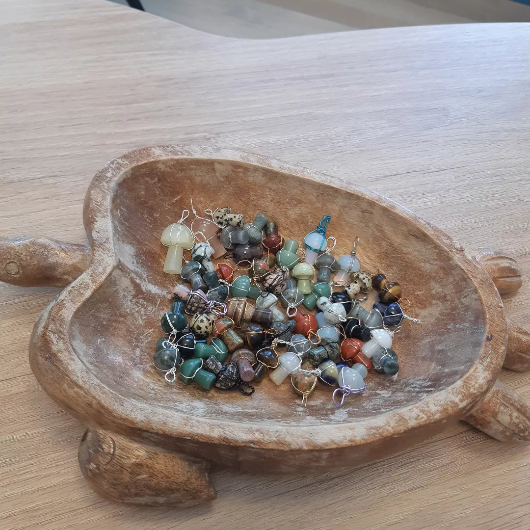 wire wrapped mini mushrooms