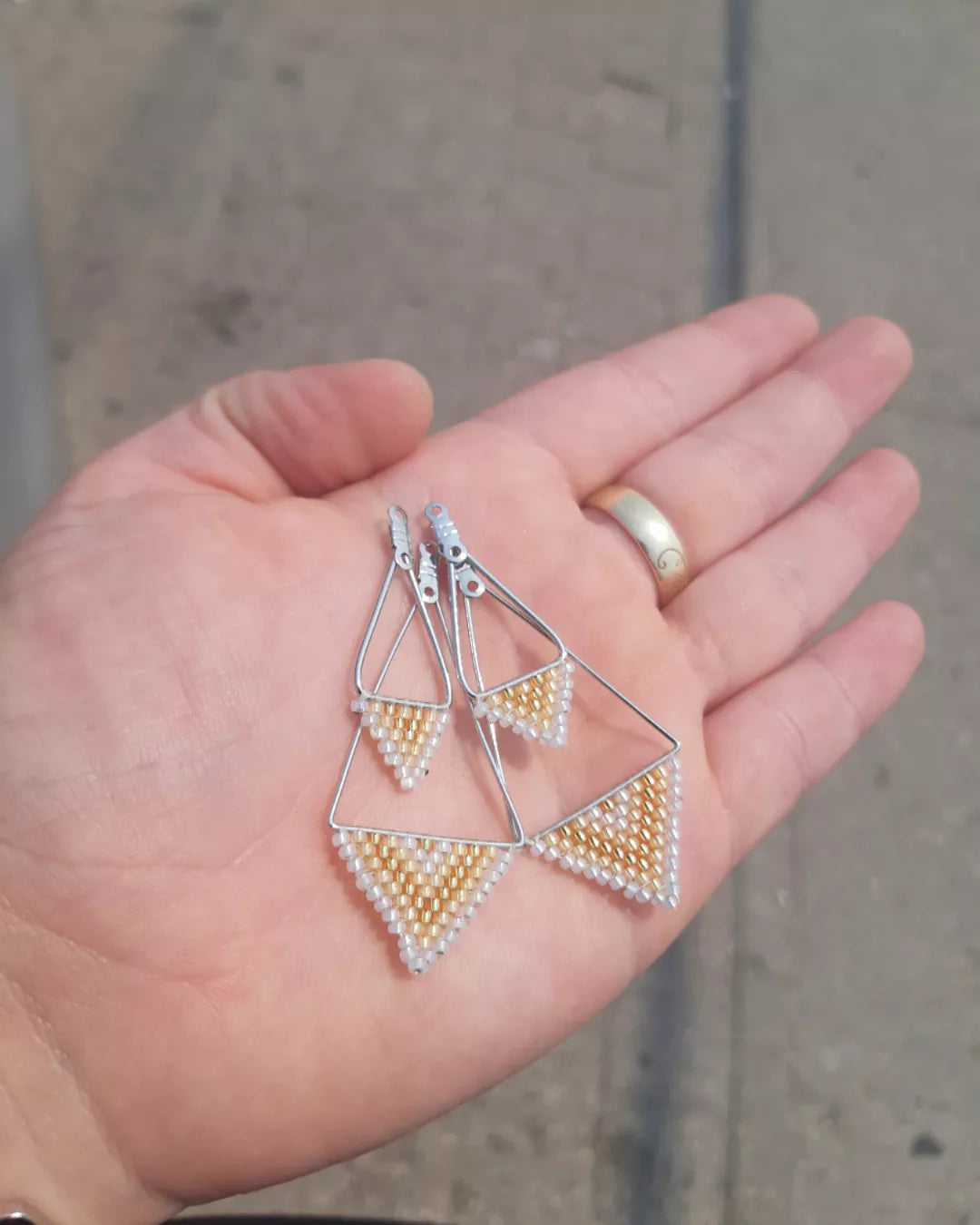 Brick stitch triangles*