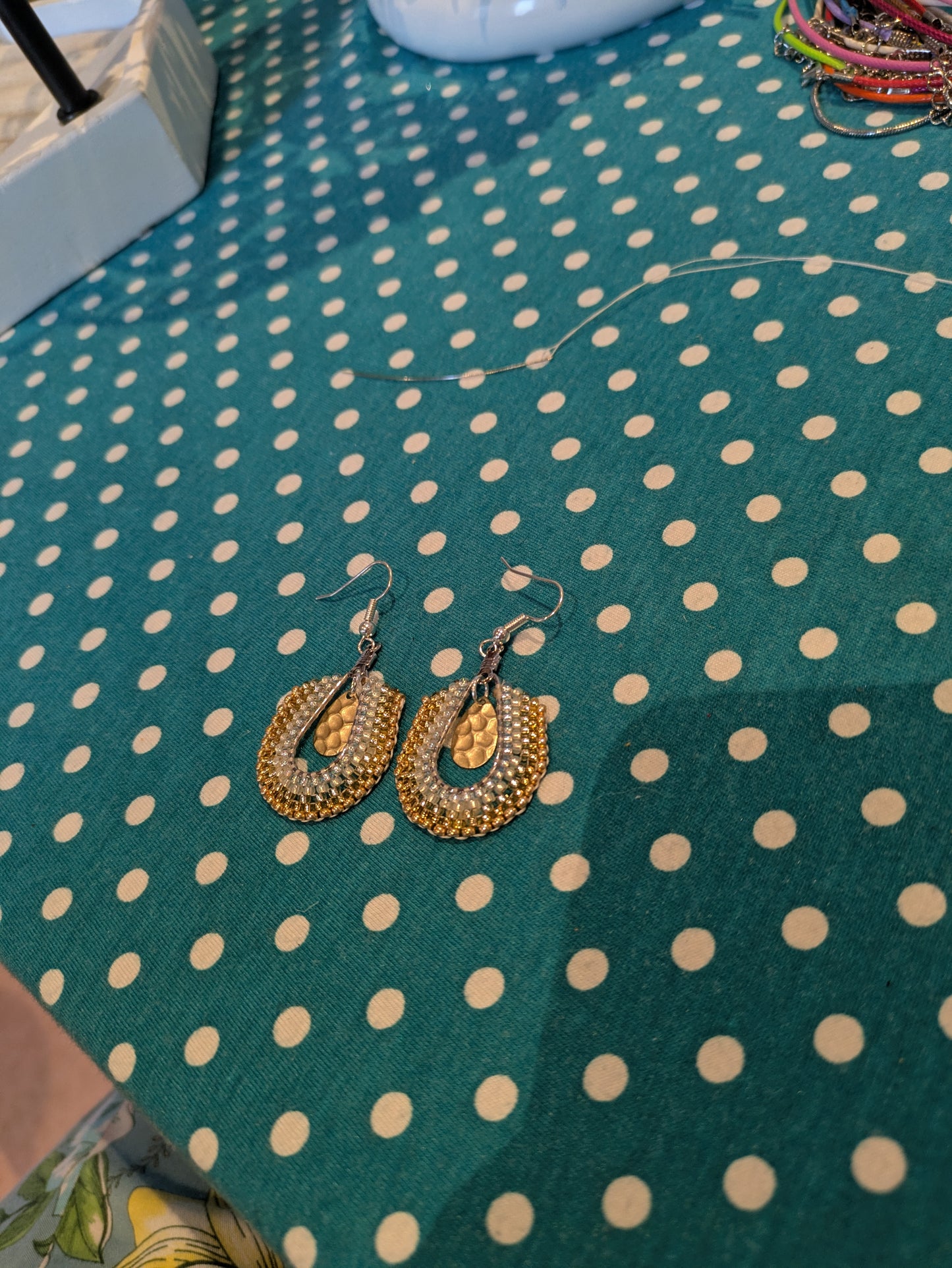 Shades of gold teardrops with teardrops