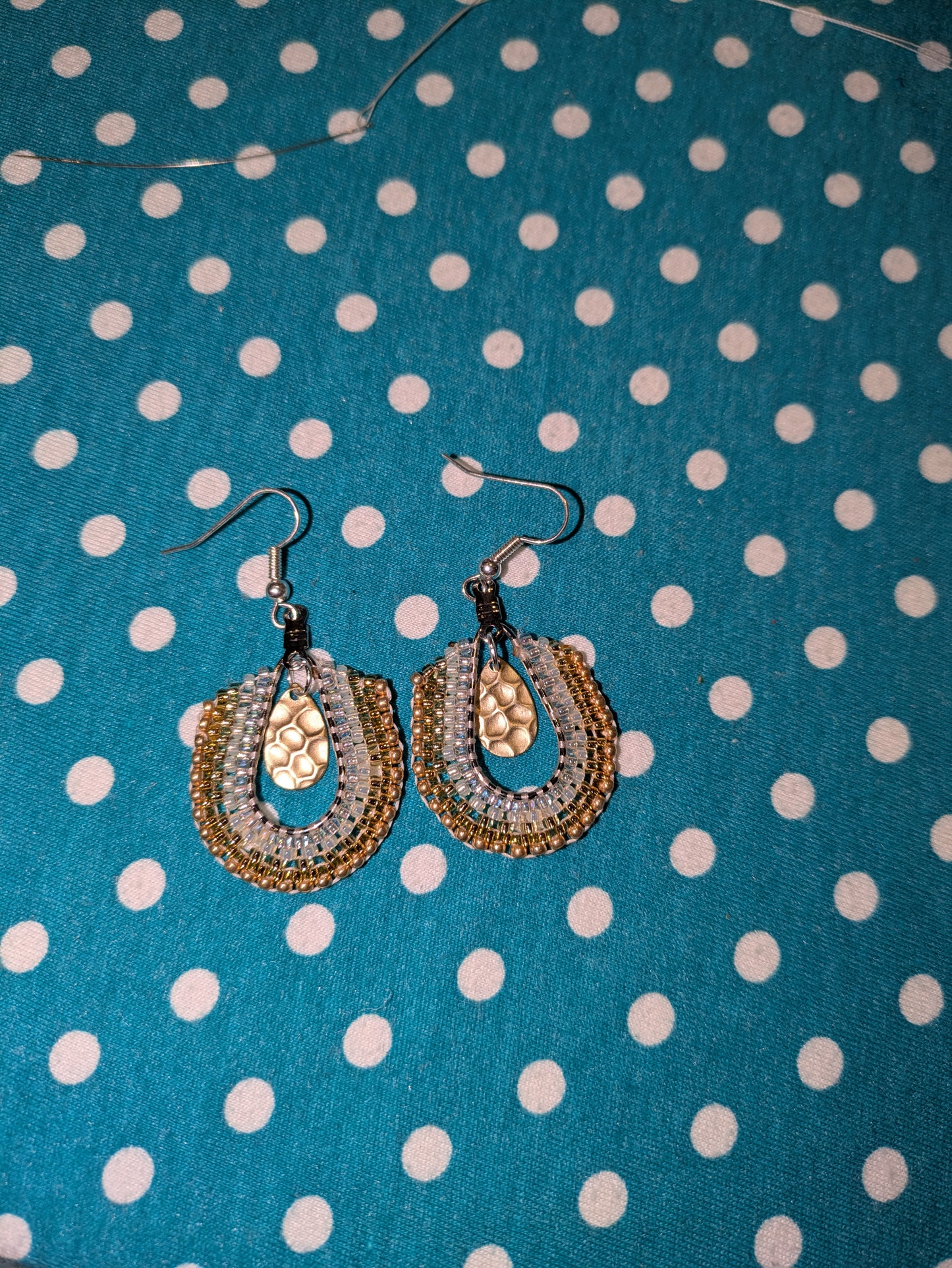 Shades of gold teardrops with teardrops