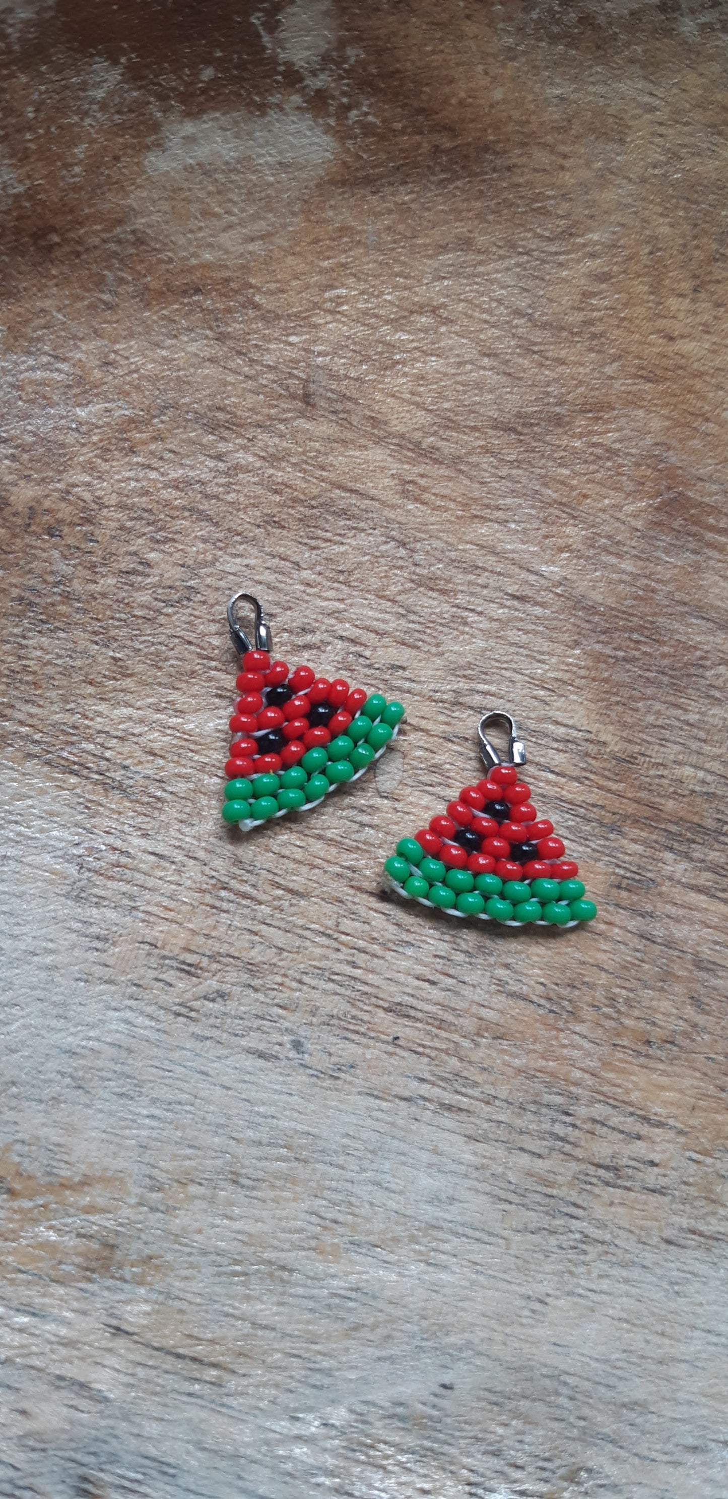 Woven Watermelon earrings