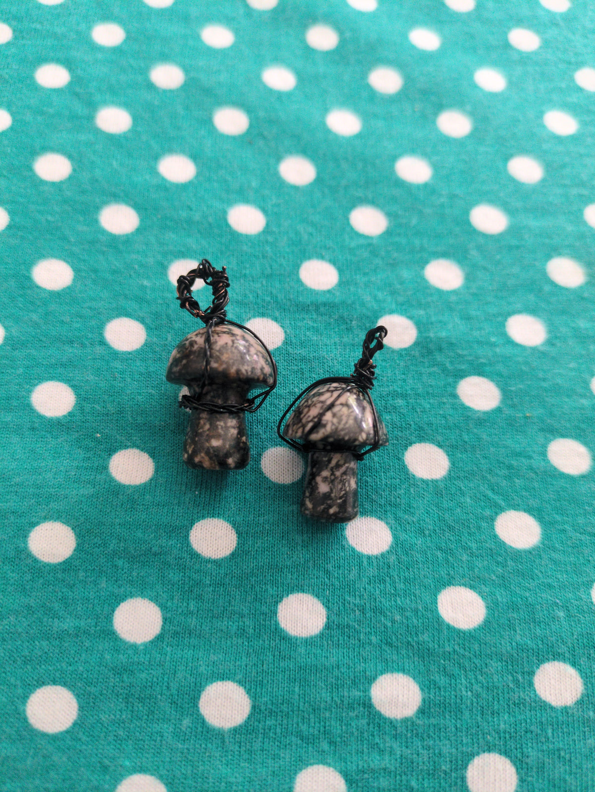 wire wrapped mini mushrooms