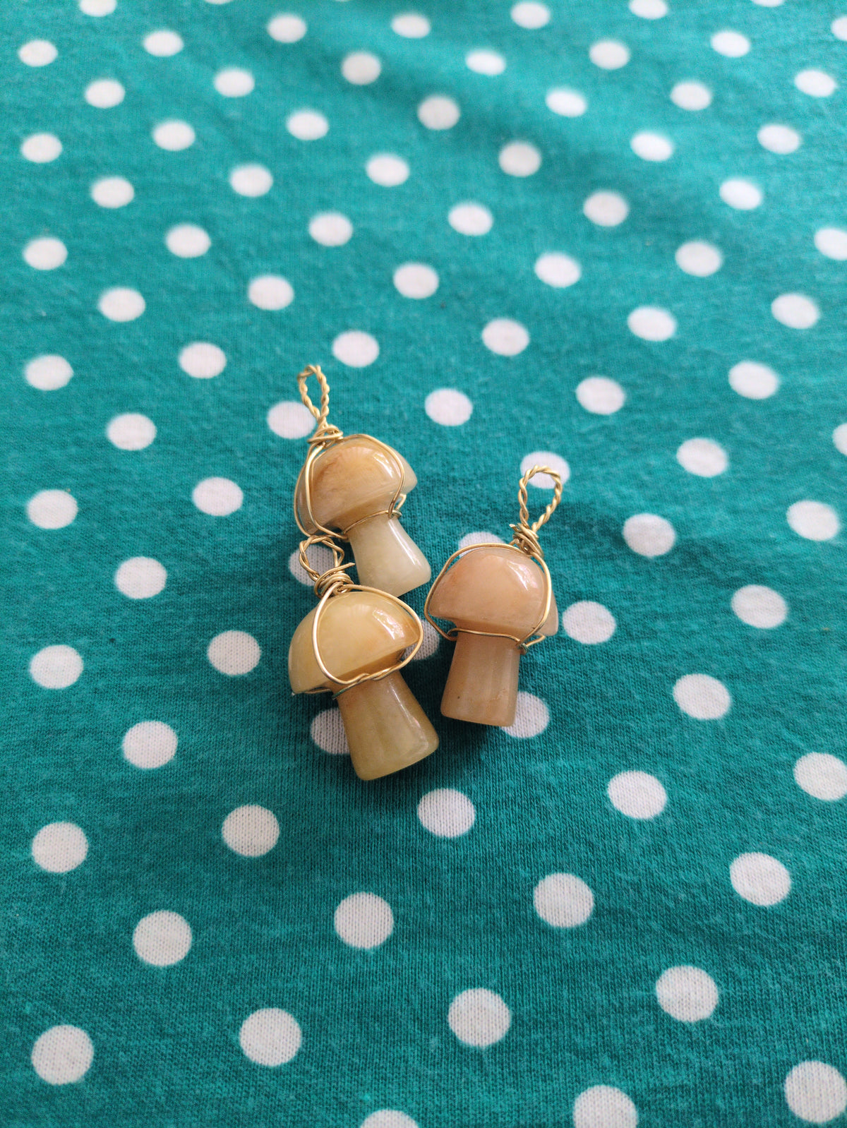 wire wrapped mini mushrooms