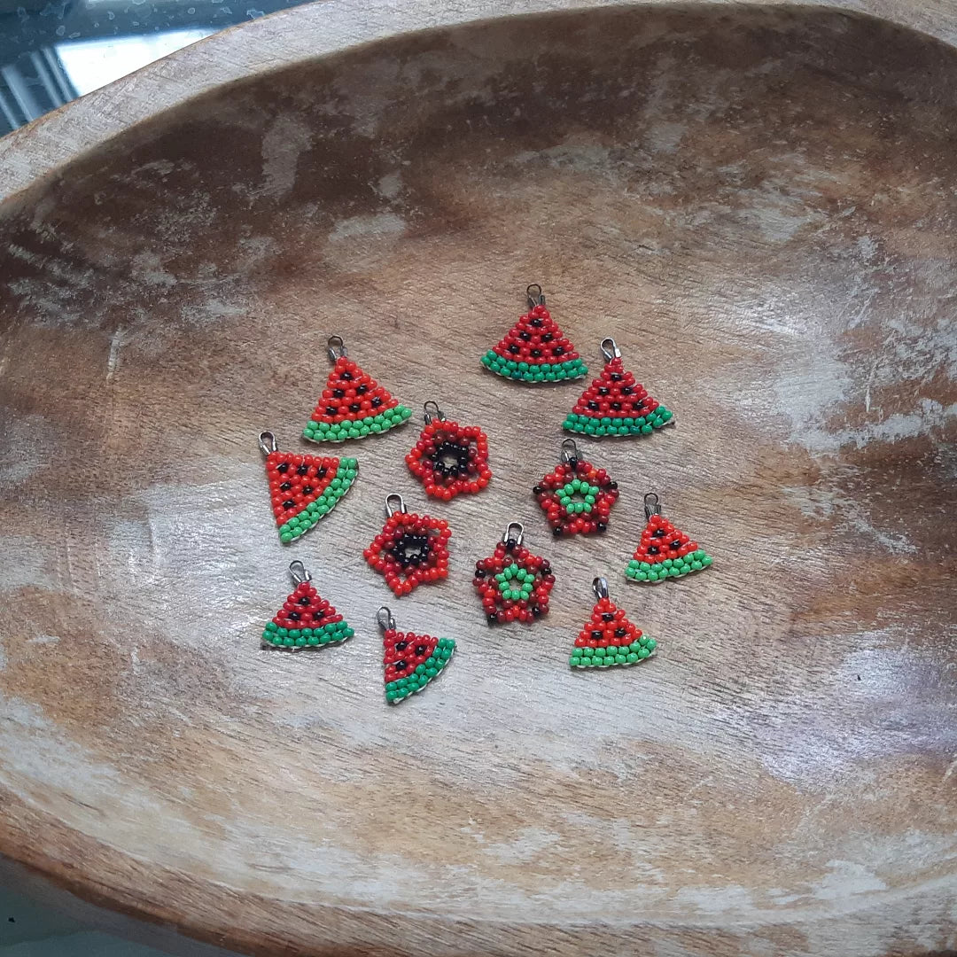 Watermelon woven stars