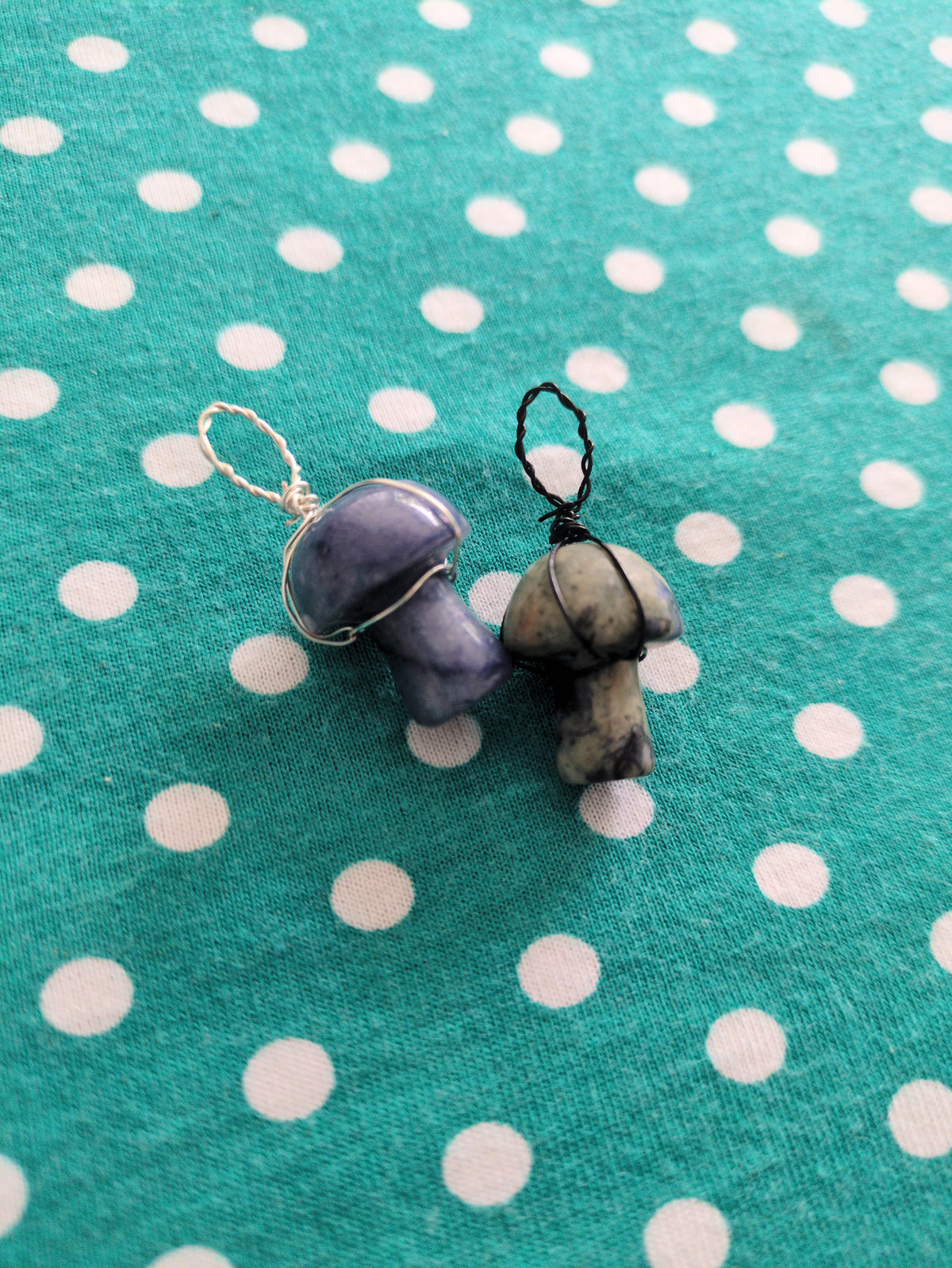 wire wrapped mini mushrooms
