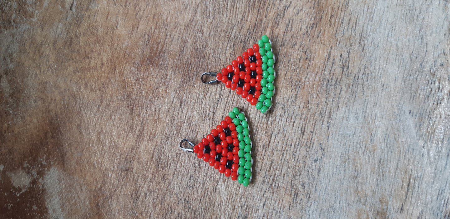 Woven Watermelon earrings