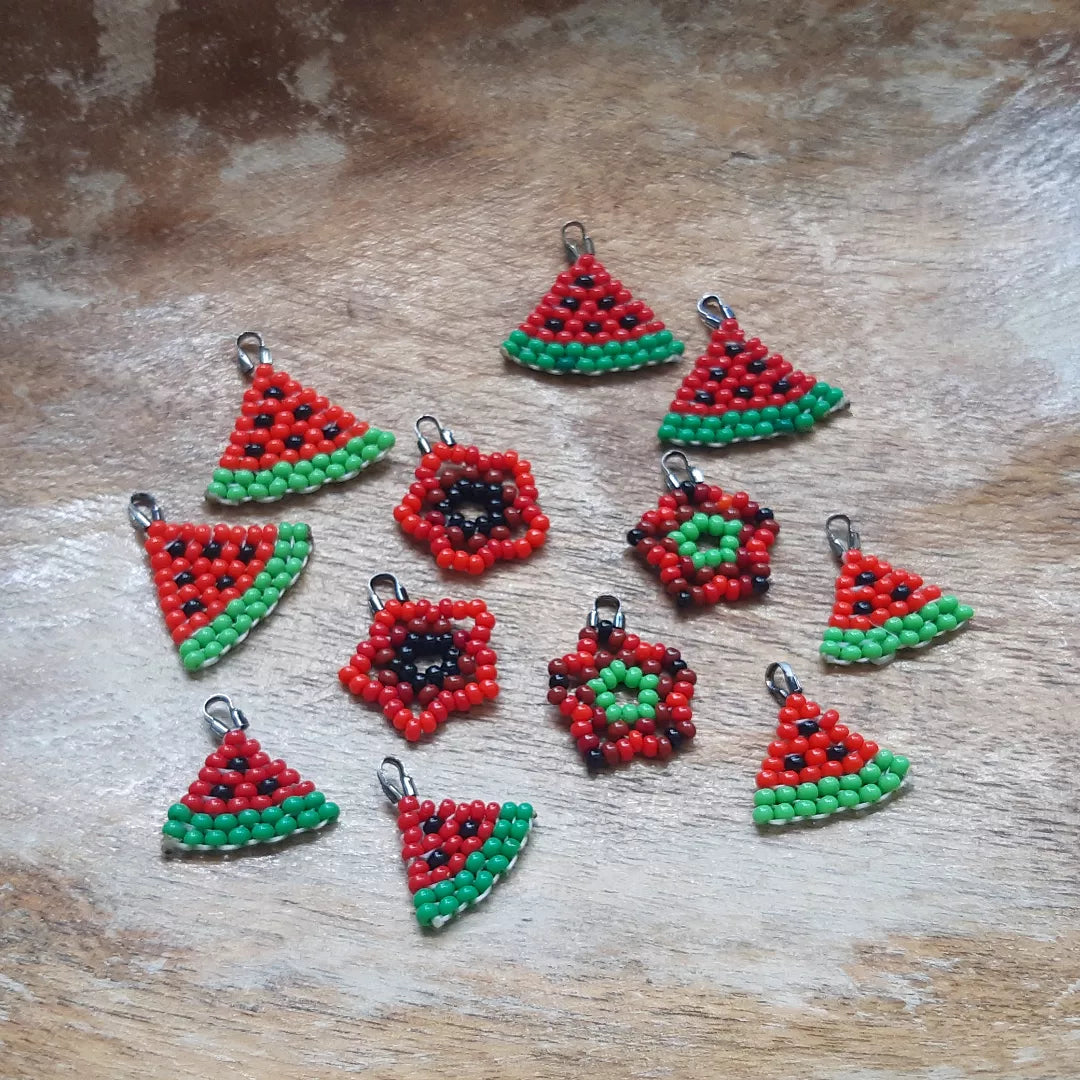 Woven Watermelon earrings