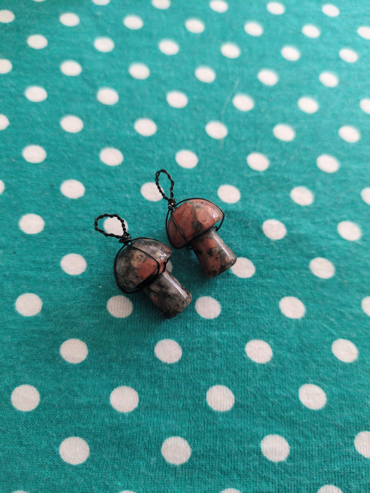 wire wrapped mini mushrooms