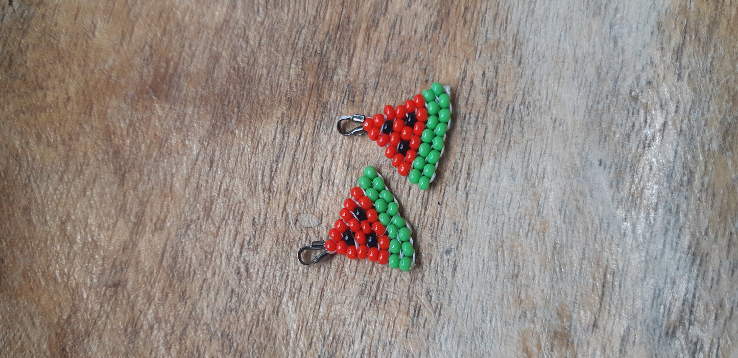 Woven Watermelon earrings