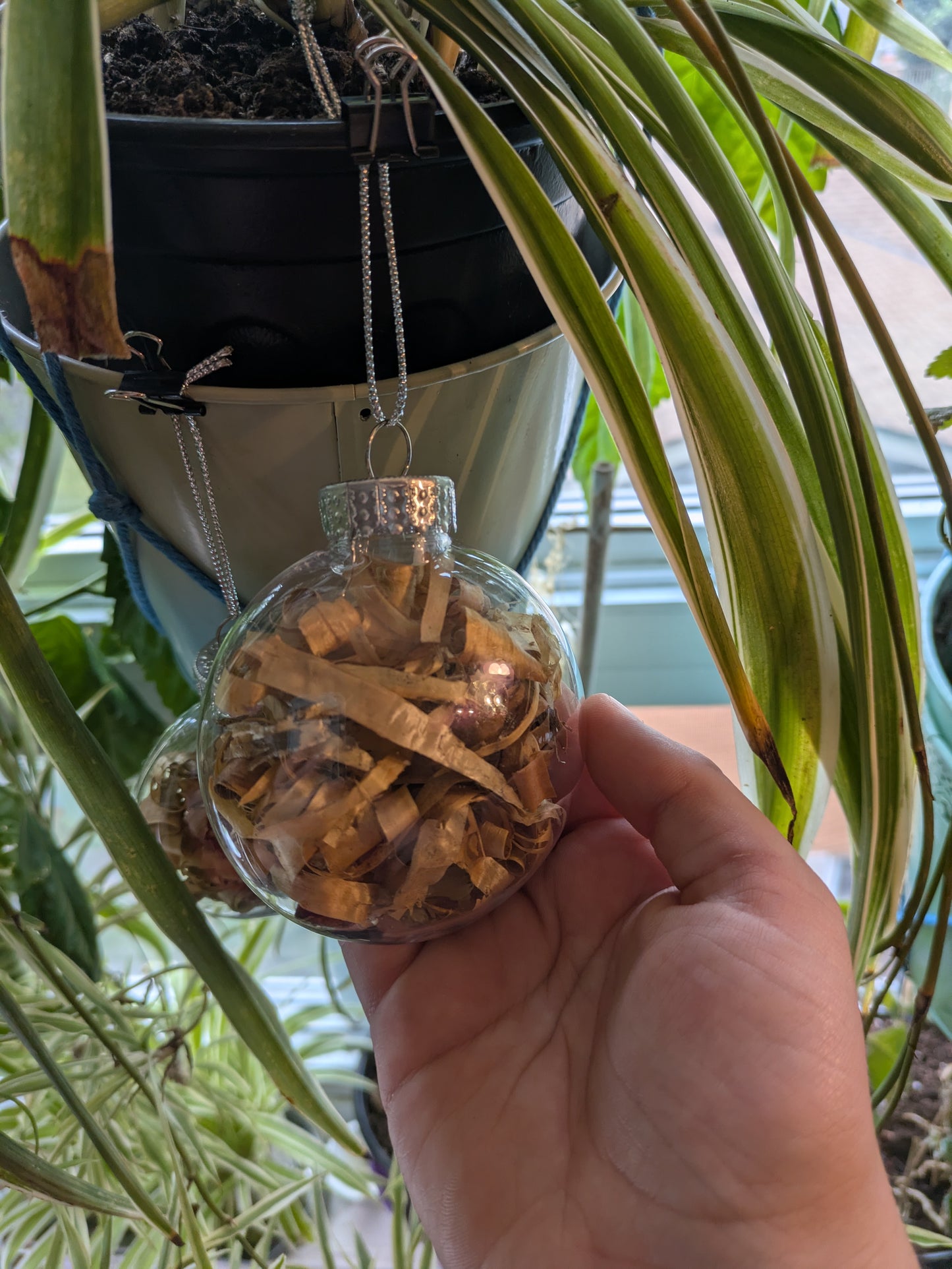 Golden Birch Bark Ornaments