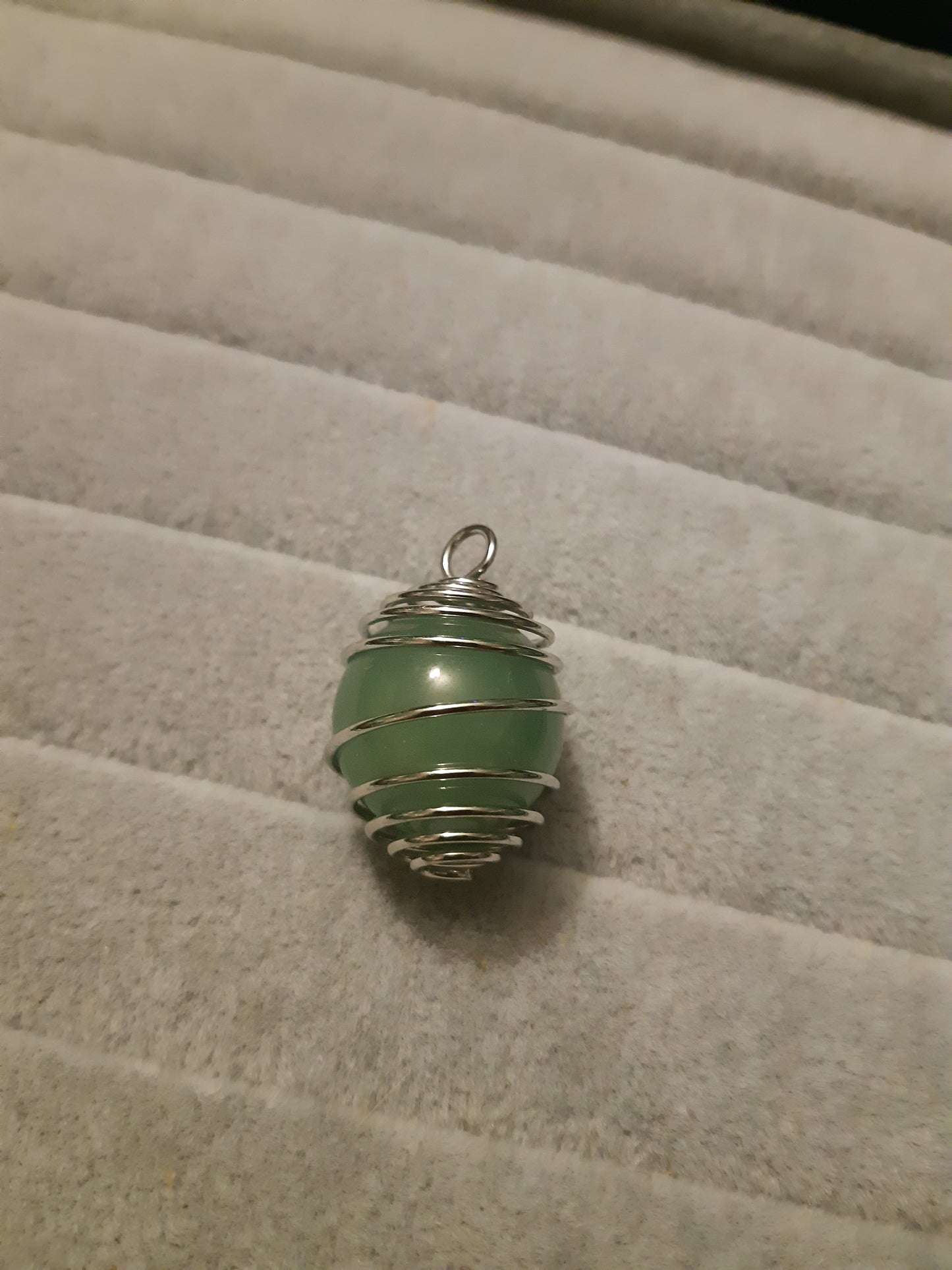wire cage gemstone sphere pendants