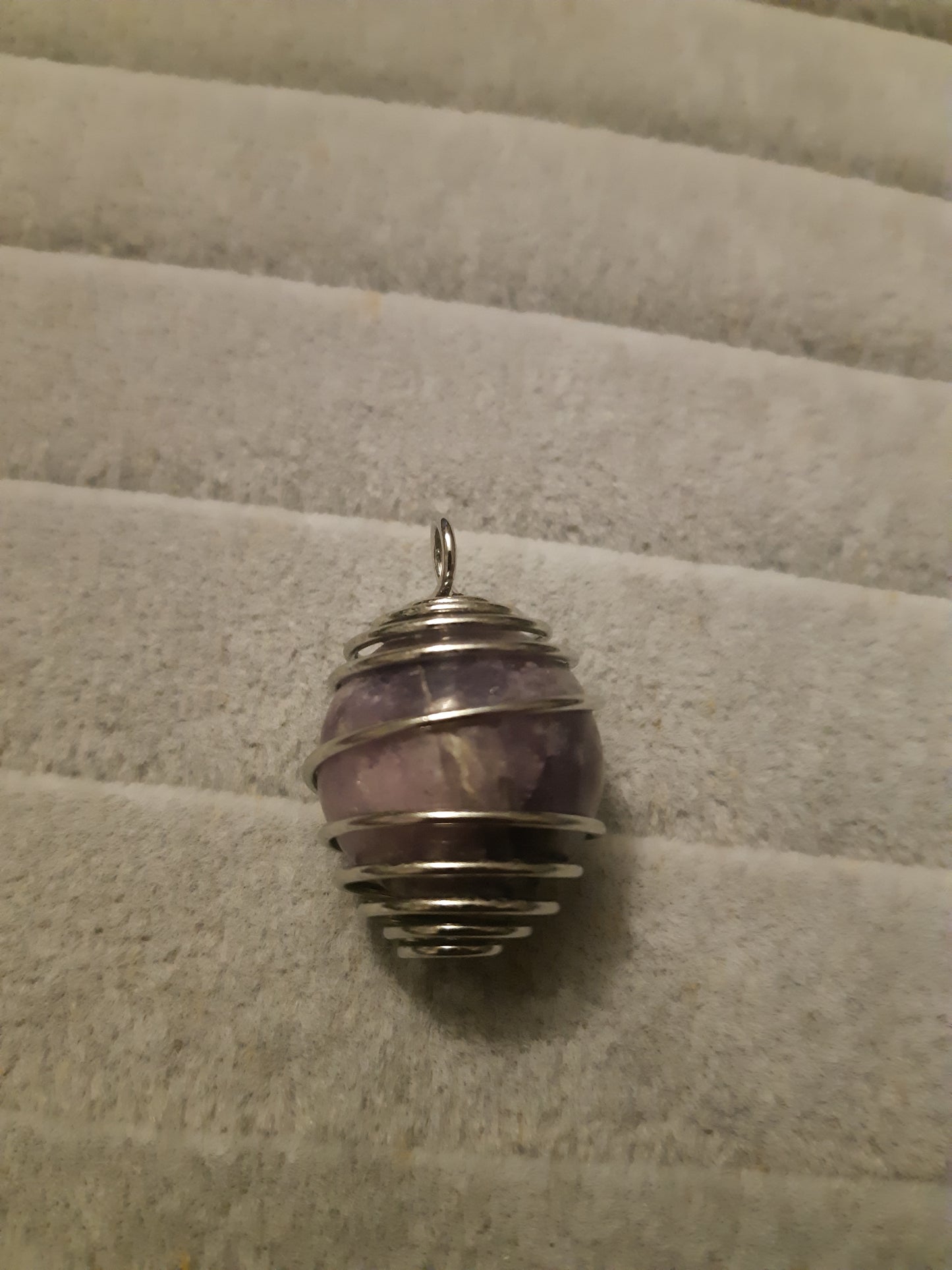wire cage gemstone sphere pendants