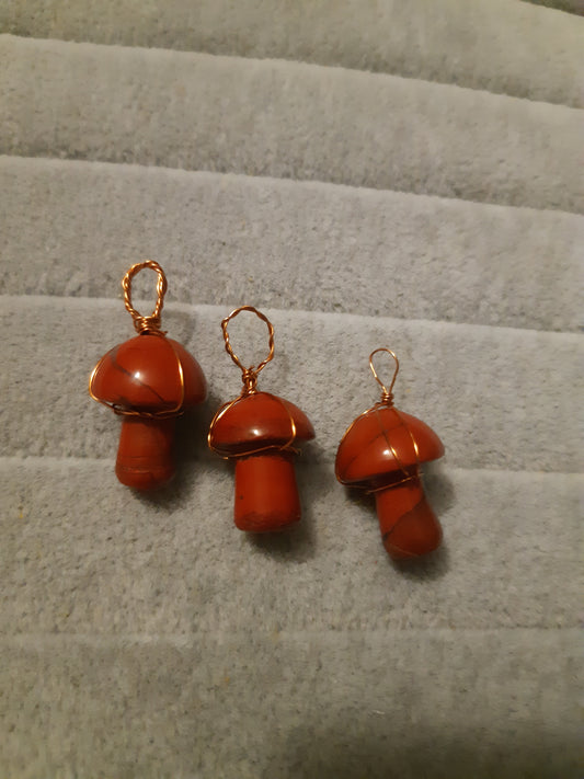 wire wrapped mini mushrooms