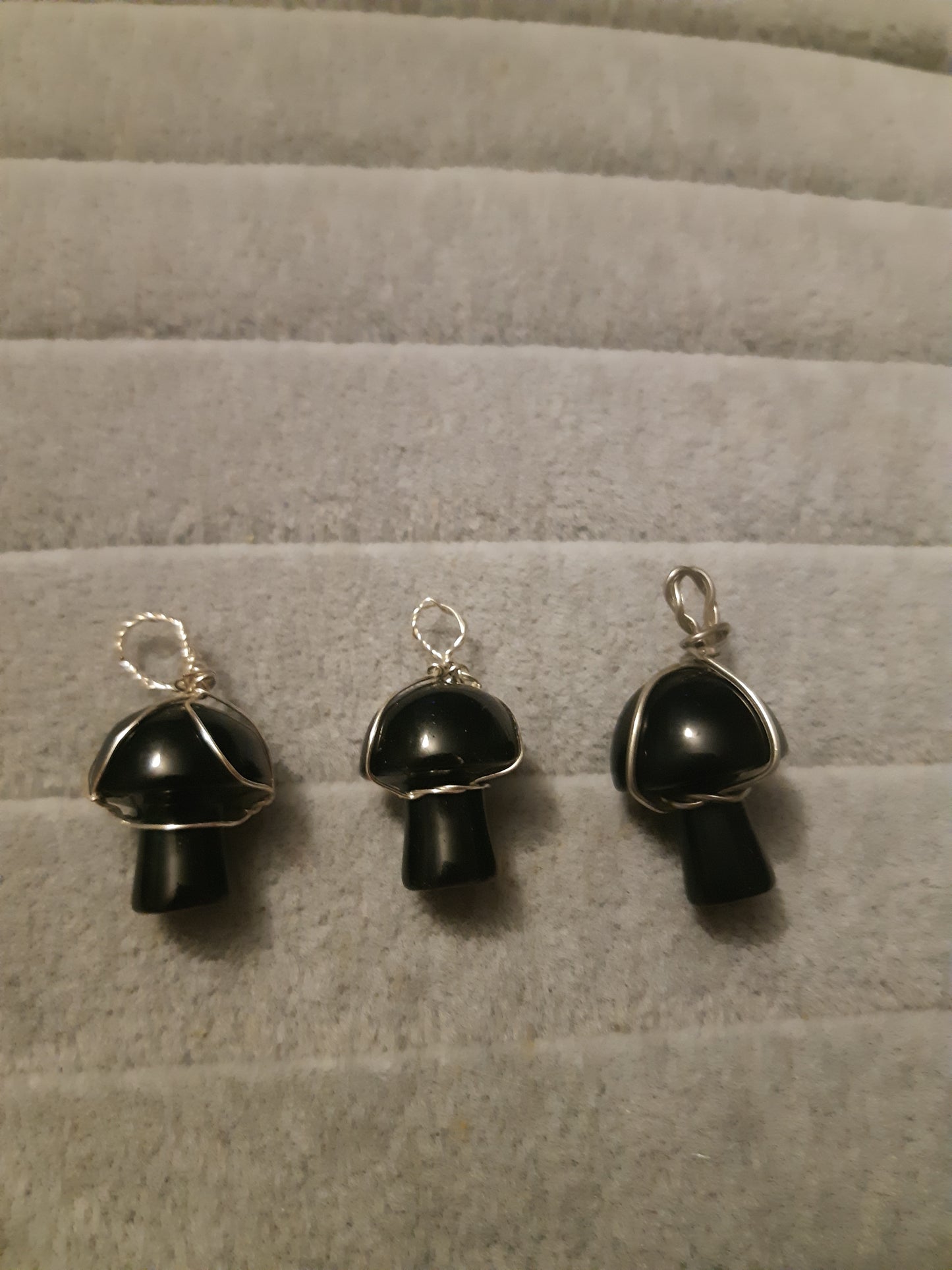 wire wrapped mini mushrooms