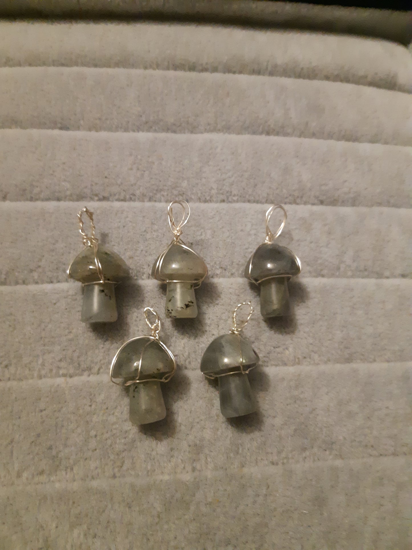 wire wrapped mini mushrooms
