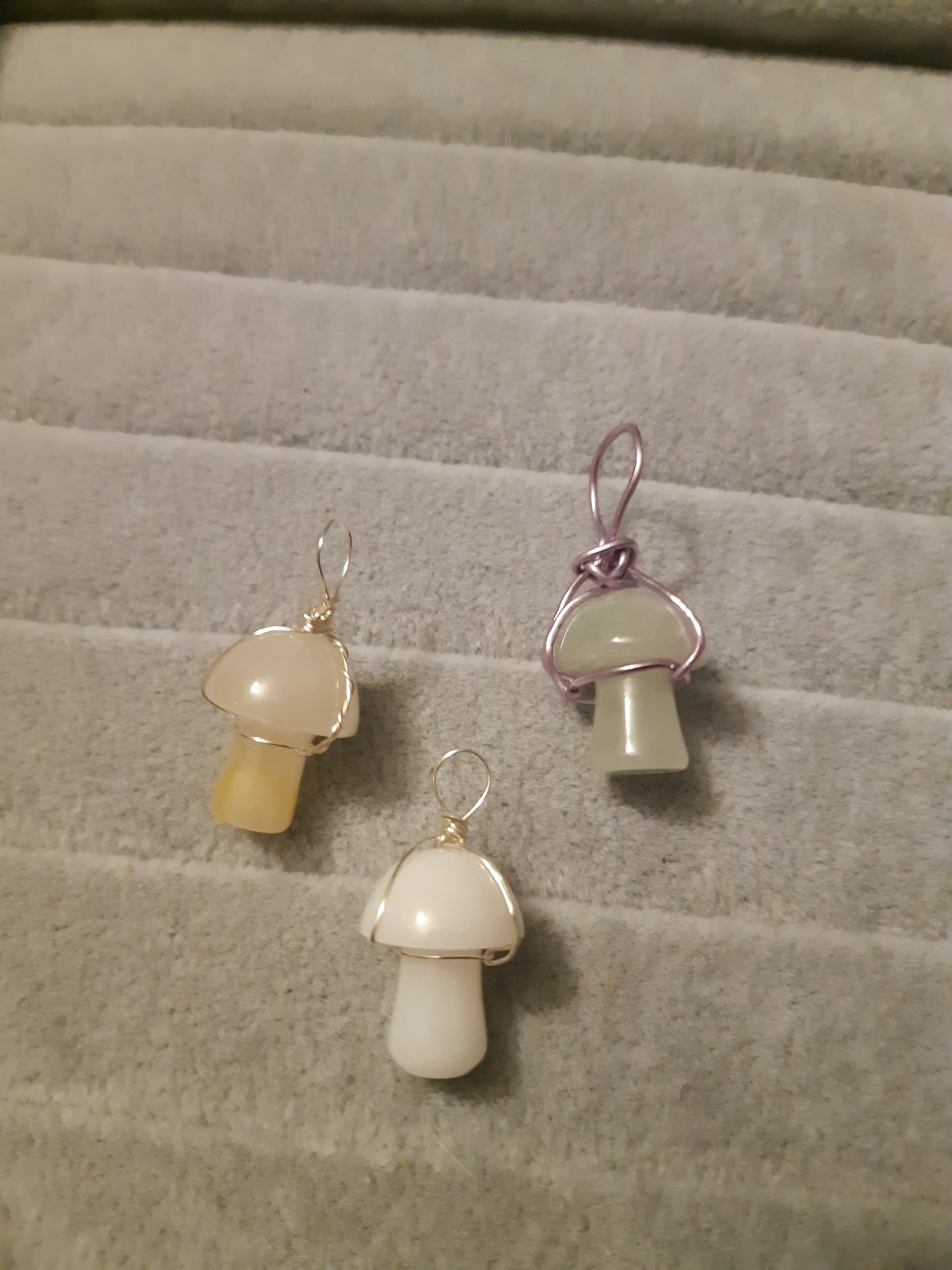 wire wrapped mini mushrooms