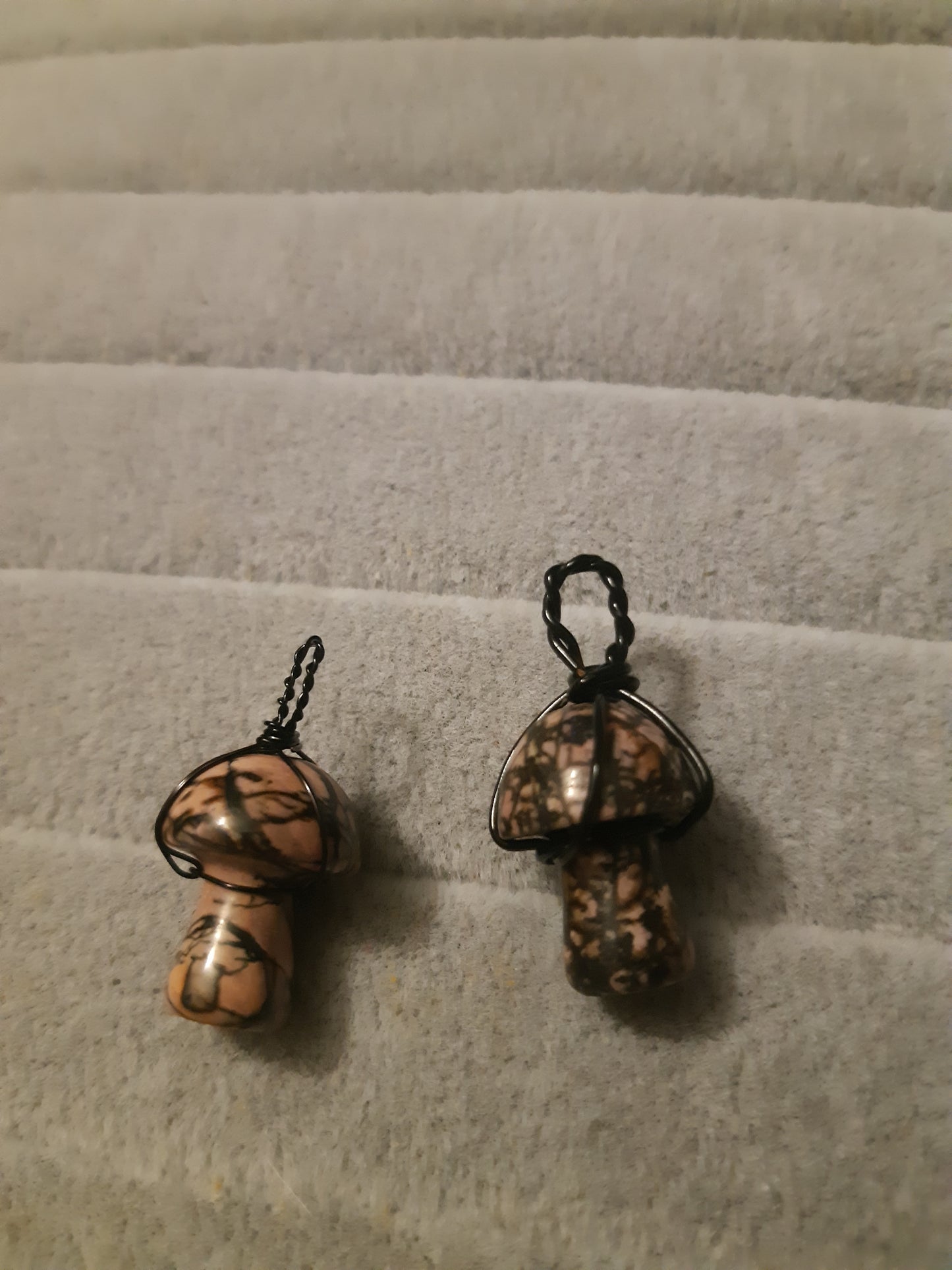 wire wrapped mini mushrooms